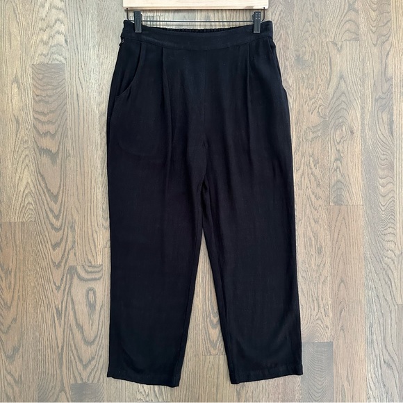 7115 by Szeki Signature Relaxed Tapering Trouser Linen Rayon Blend in Black XL - Picture 6 of 8